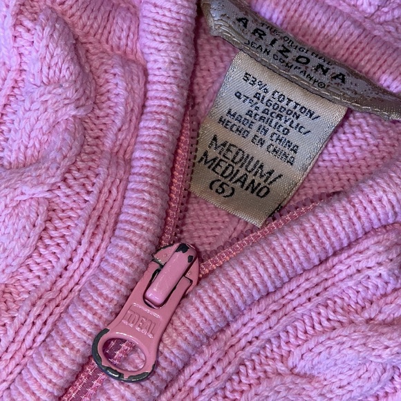 Arizona Size 5 Girls Zip-up Sweater - Picture 3 of 4